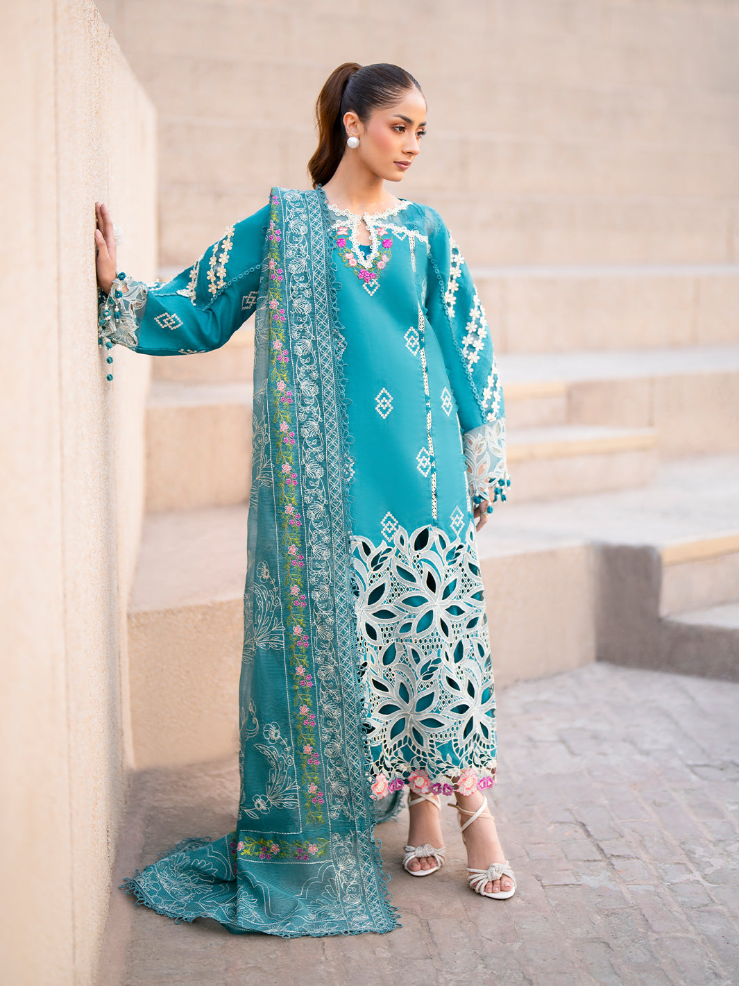 Parishay | Dil e Raqsam Festive Eid Lawn | DR-03 - Official Parishay stockist in UK - Sakeena London