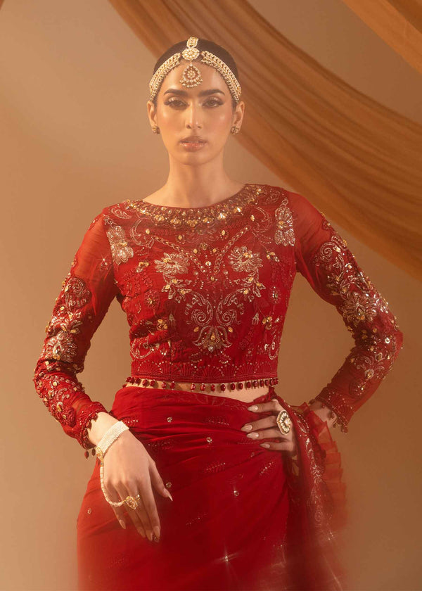 Paras by Pasha | Noor -e- Jahan Saree Collection | Laal-e-Jahan - Official Paras by Pasha stockist in UK - Sakeena London