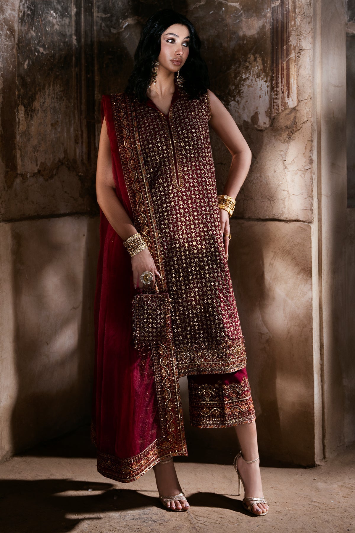 Mina Kashif | Virsa Wedding Formals | Leila - Official Mina Kashif stockist in UK - Sakeena London