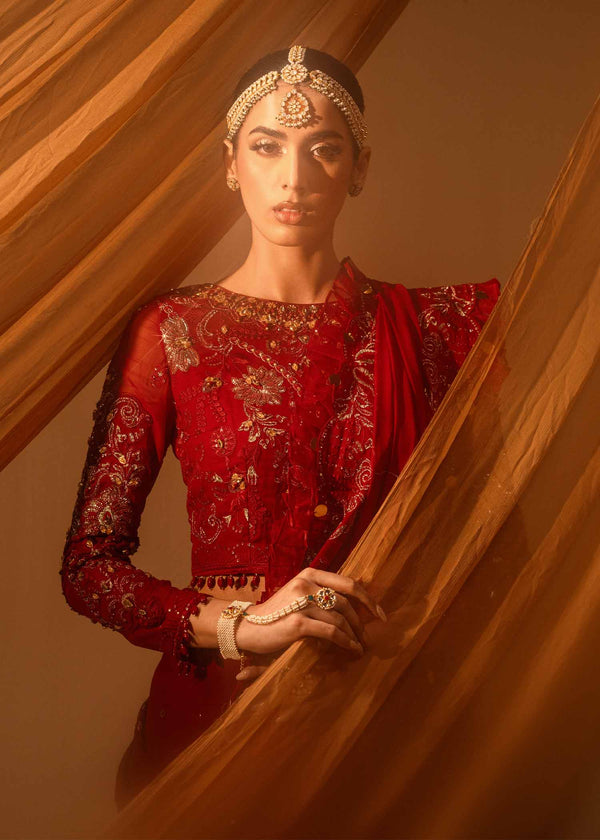 Paras by Pasha | Noor -e- Jahan Saree Collection | Laal-e-Jahan - Official Paras by Pasha stockist in UK - Sakeena London