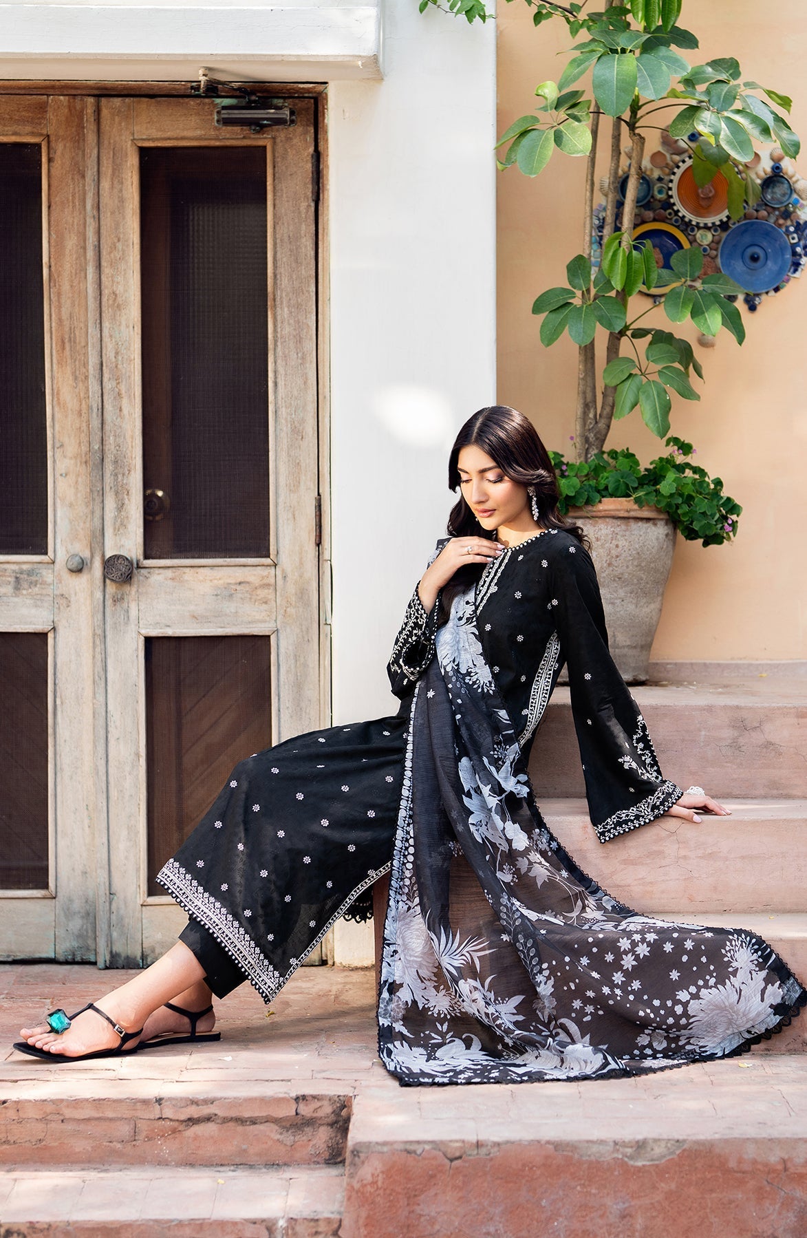 Zarif | Nura Textured Lawn 25 | MILHA - Official Zarif stockist in UK - Sakeena London