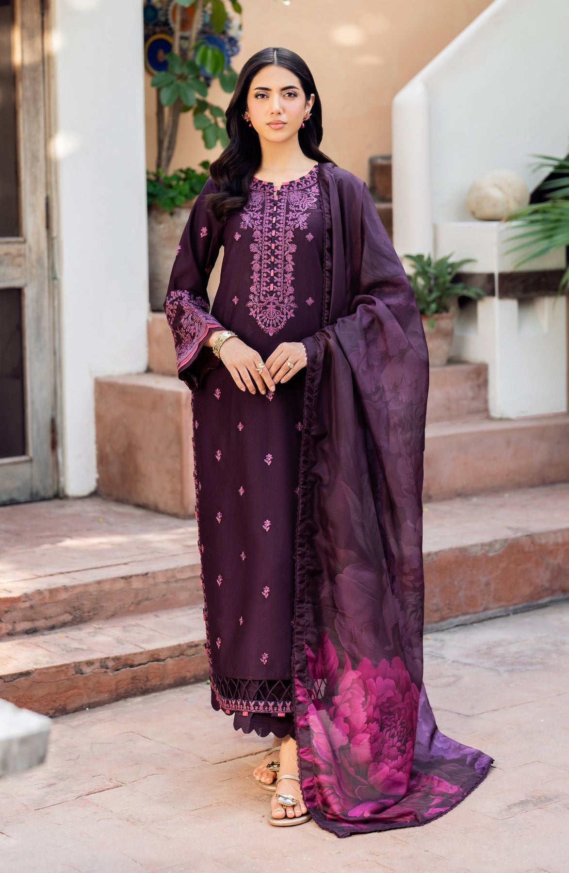Zarif | Nura Textured Lawn 25 | FAHA - Official Zarif stockist in UK - Sakeena London