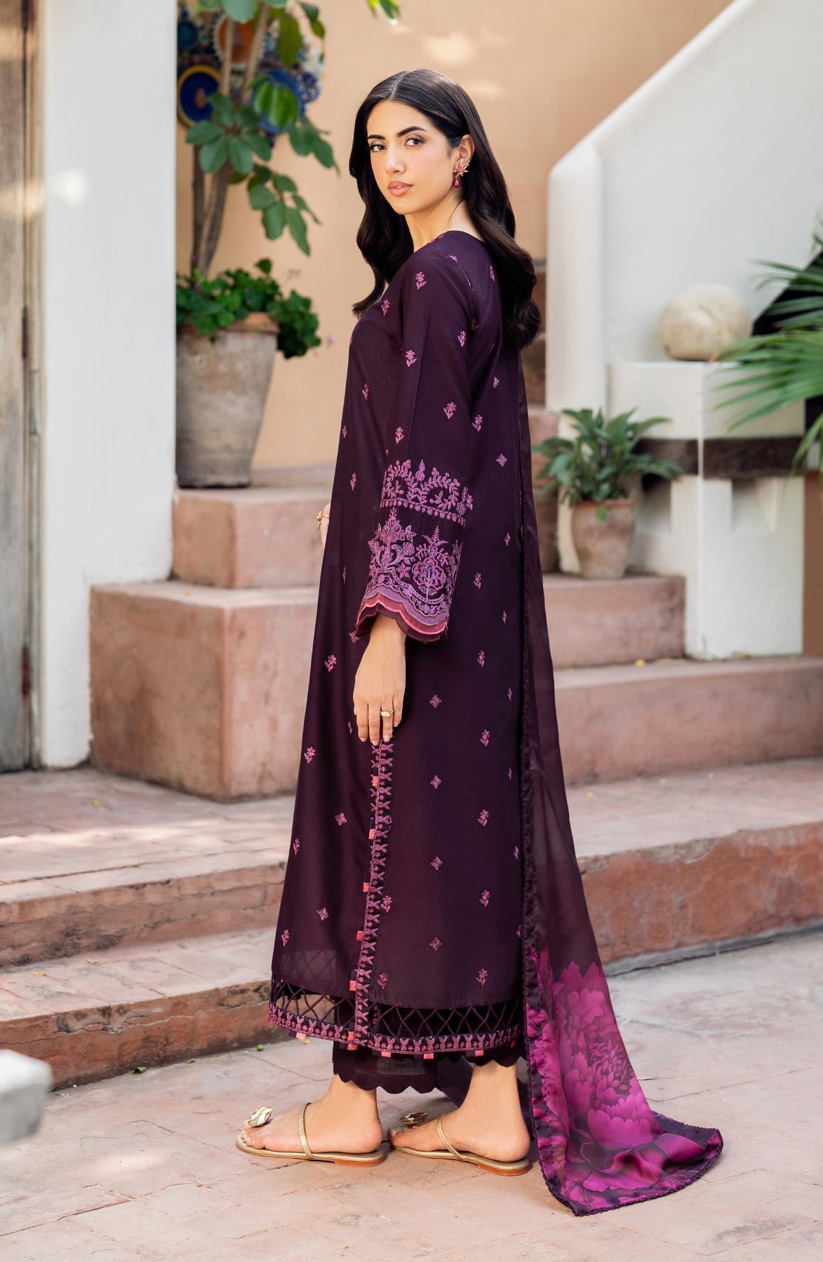 Zarif | Nura Textured Lawn 25 | FAHA - Official Zarif stockist in UK - Sakeena London