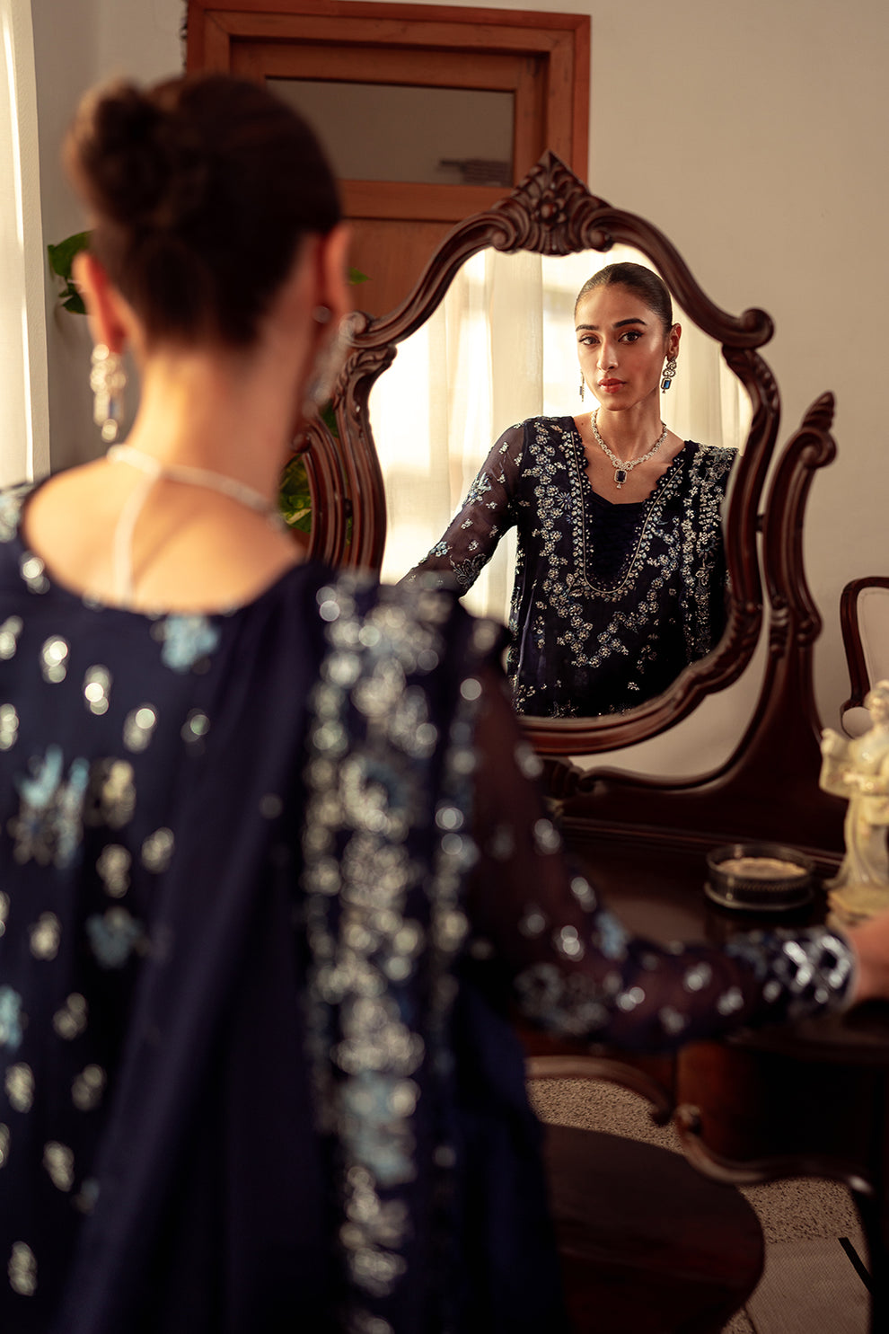 Neeshay | Dastaan Luxury Chiffon | Neelam - Official Neeshay stockist in UK - Sakeena London
