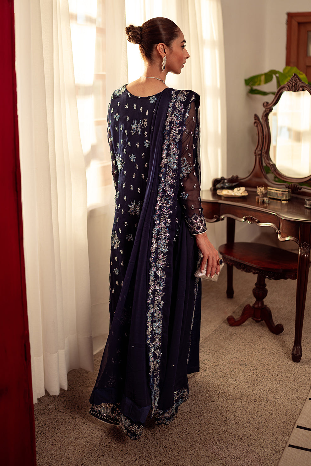 Neeshay | Dastaan Luxury Chiffon | Neelam - Official Neeshay stockist in UK - Sakeena London