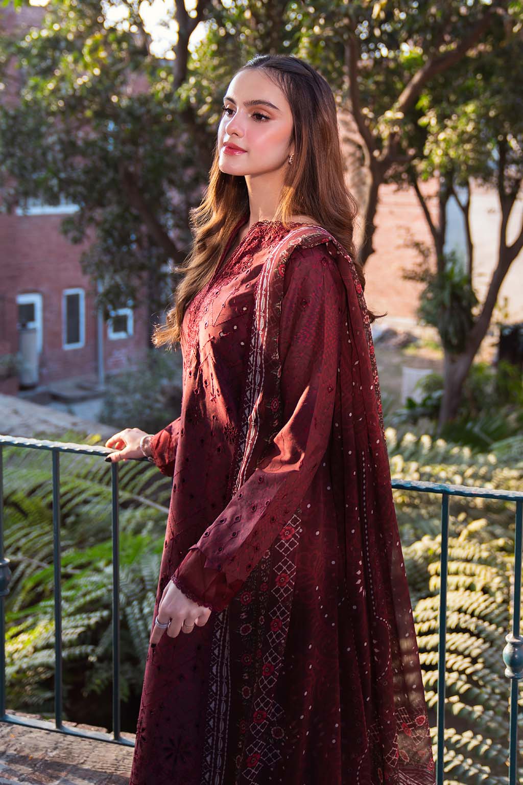 Neeshay | Summer Lines Printkari 25 | GARNET - Official Neeshay stockist in UK - Sakeena London