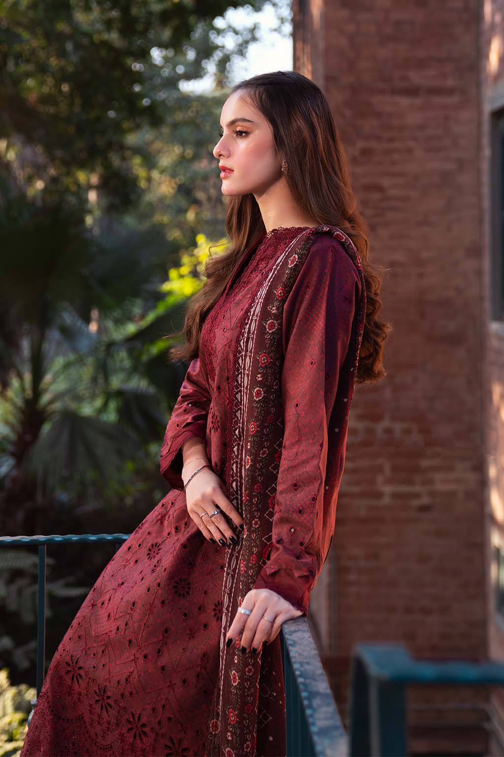 Neeshay | Summer Lines Printkari 25 | GARNET - Official Neeshay stockist in UK - Sakeena London