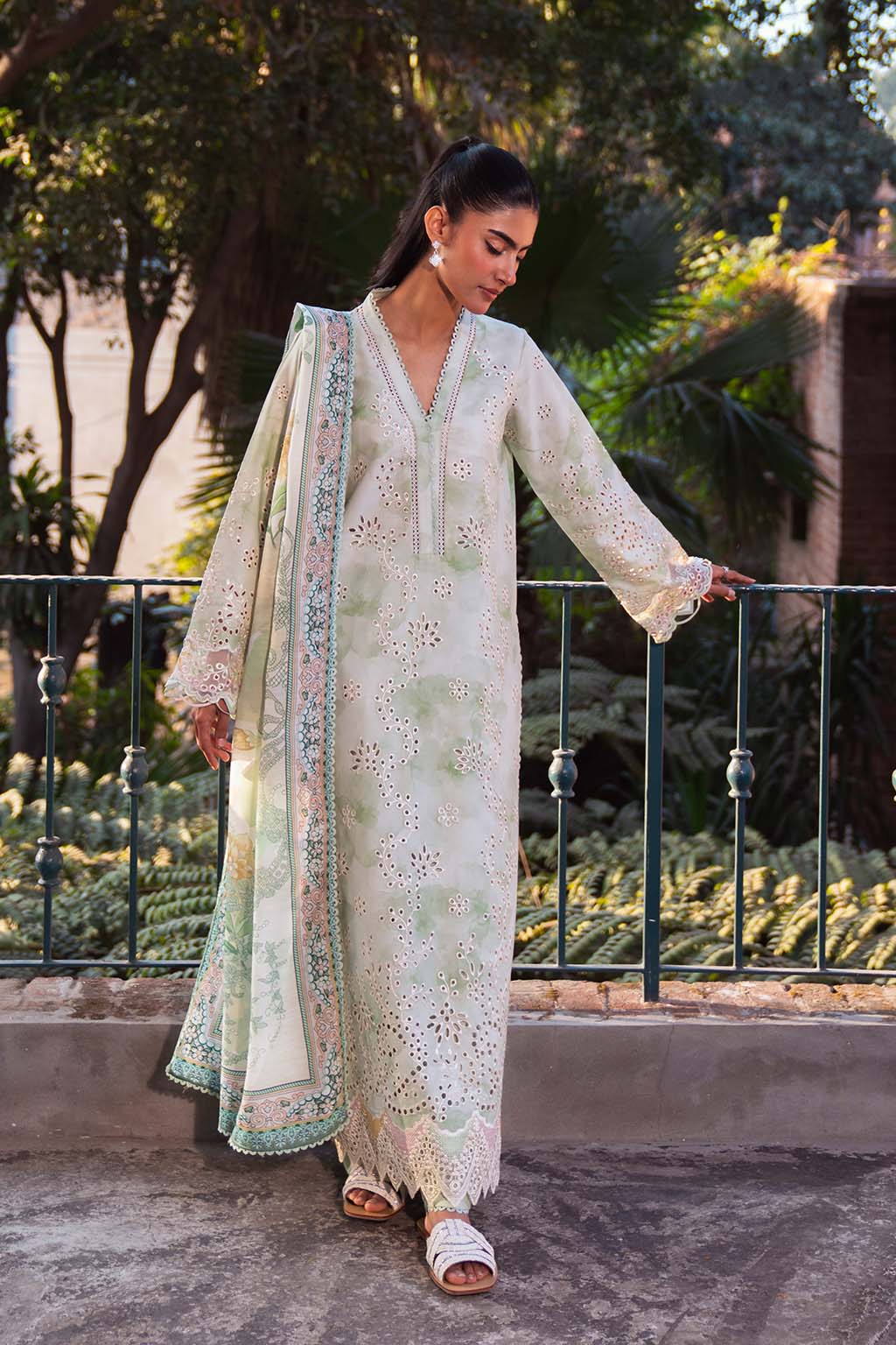 Neeshay | Summer Lines Printkari 25 | MEADOW MIST - Official Neeshay stockist in UK - Sakeena London