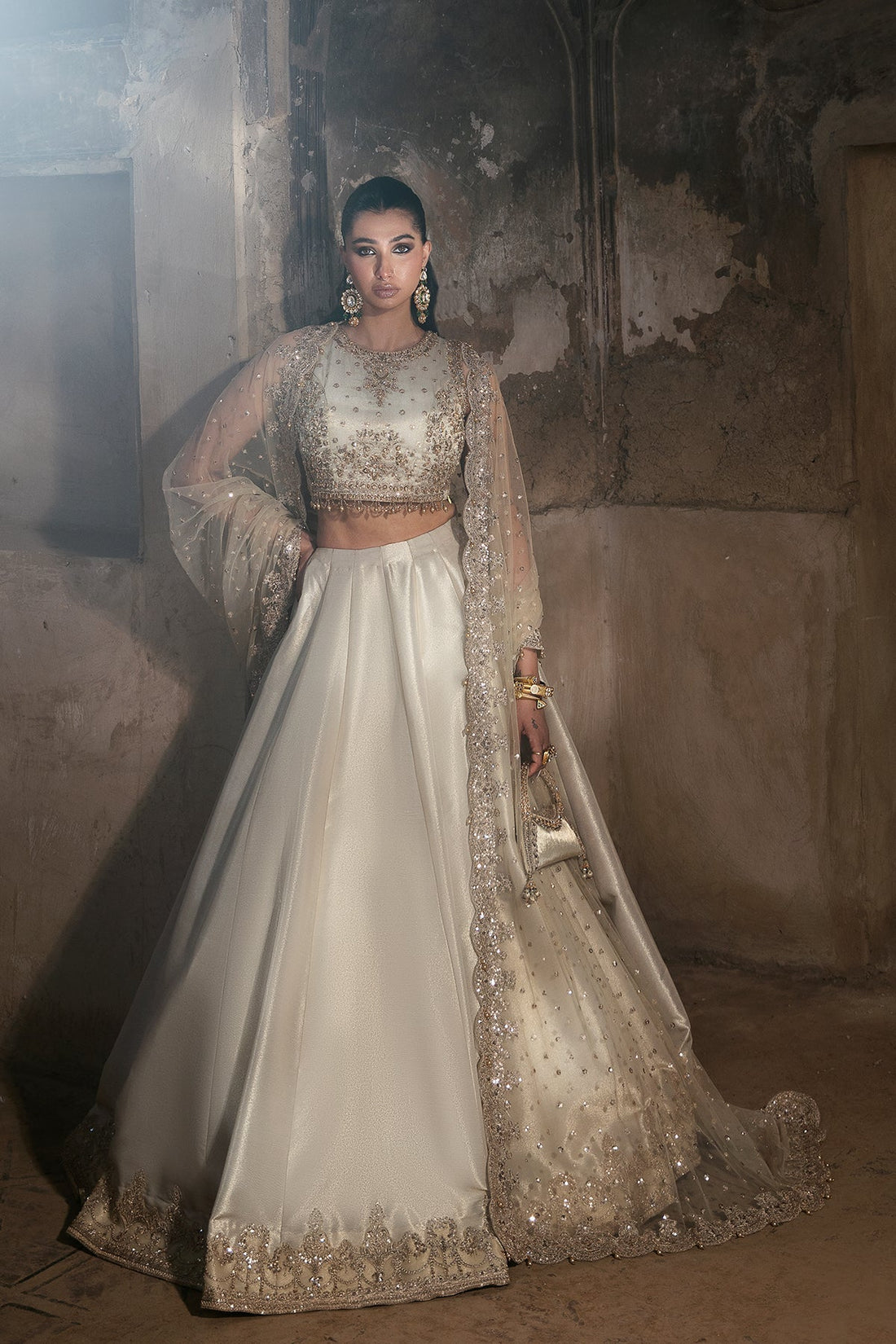 Mina Kashif | Virsa Wedding Formals | Mehreen-Dull Gold - Official Mina Kashif stockist in UK - Sakeena London