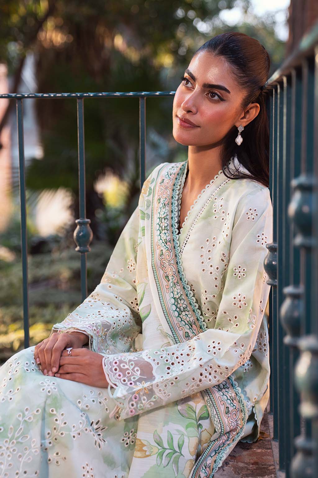 Neeshay | Summer Lines Printkari 25 | MEADOW MIST - Official Neeshay stockist in UK - Sakeena London