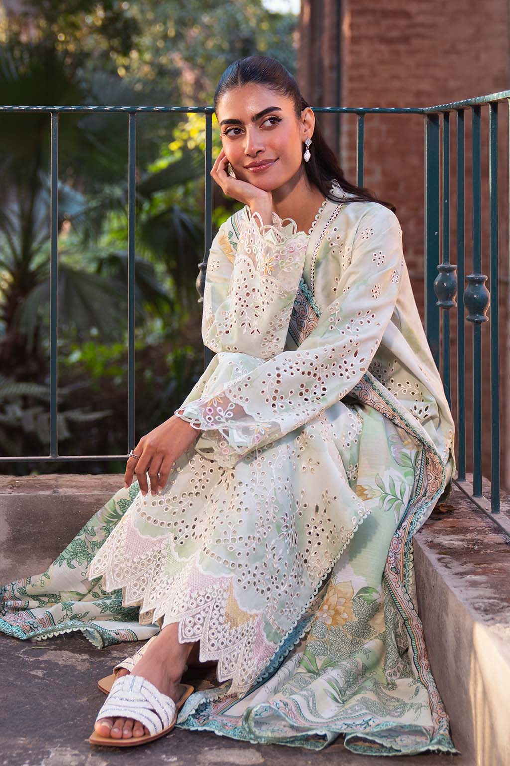 Neeshay | Summer Lines Printkari 25 | MEADOW MIST - Official Neeshay stockist in UK - Sakeena London