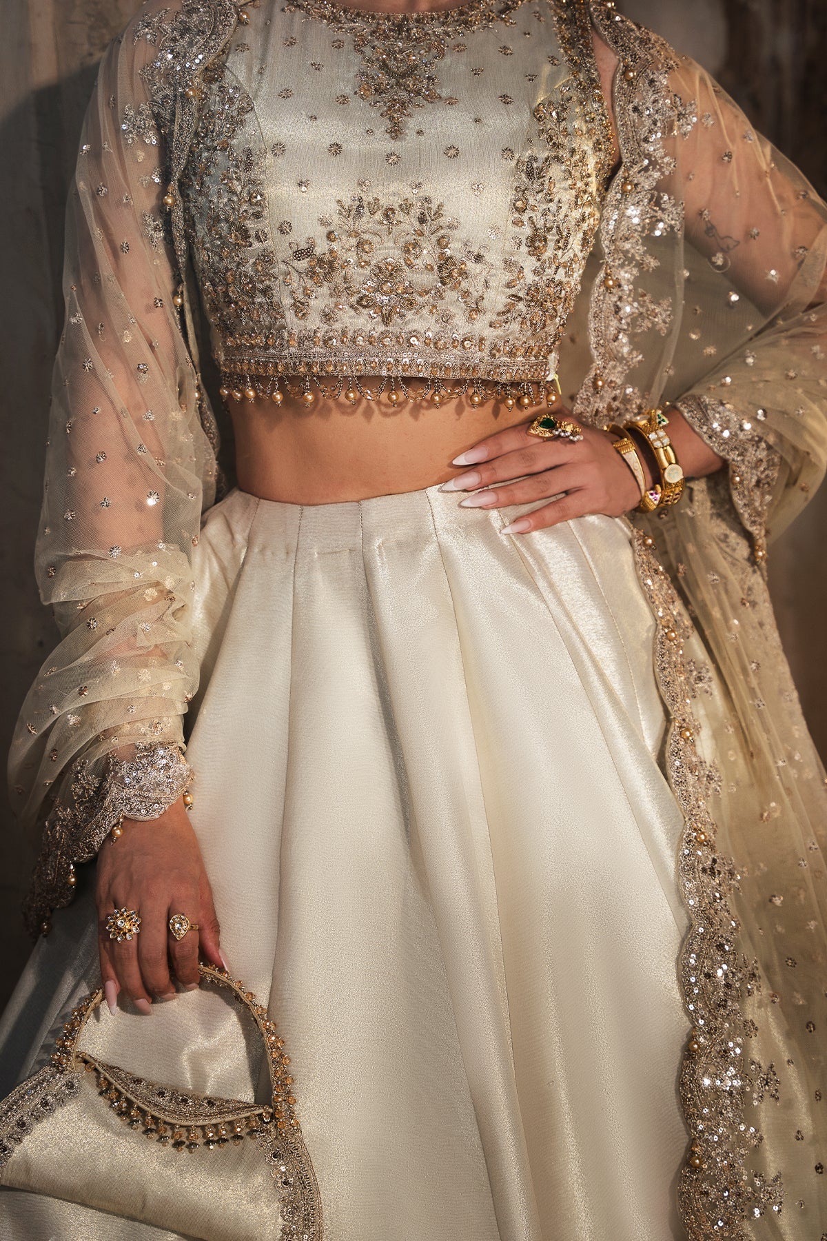 Mina Kashif | Virsa Wedding Formals | Mehreen-Dull Gold - Official Mina Kashif stockist in UK - Sakeena London
