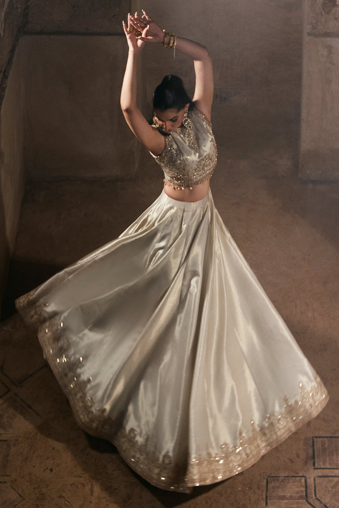 Mina Kashif | Virsa Wedding Formals | Mehreen-Dull Gold - Official Mina Kashif stockist in UK - Sakeena London