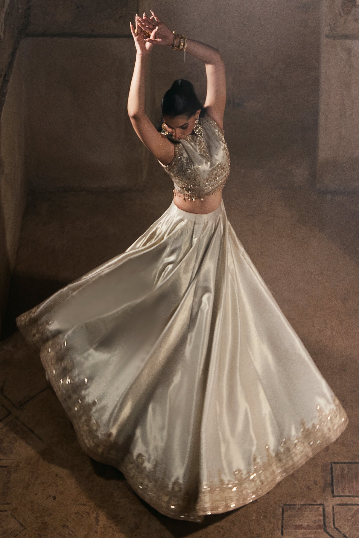 Mina Kashif | Virsa Wedding Formals | Mehreen-Dull Gold - Official Mina Kashif stockist in UK - Sakeena London