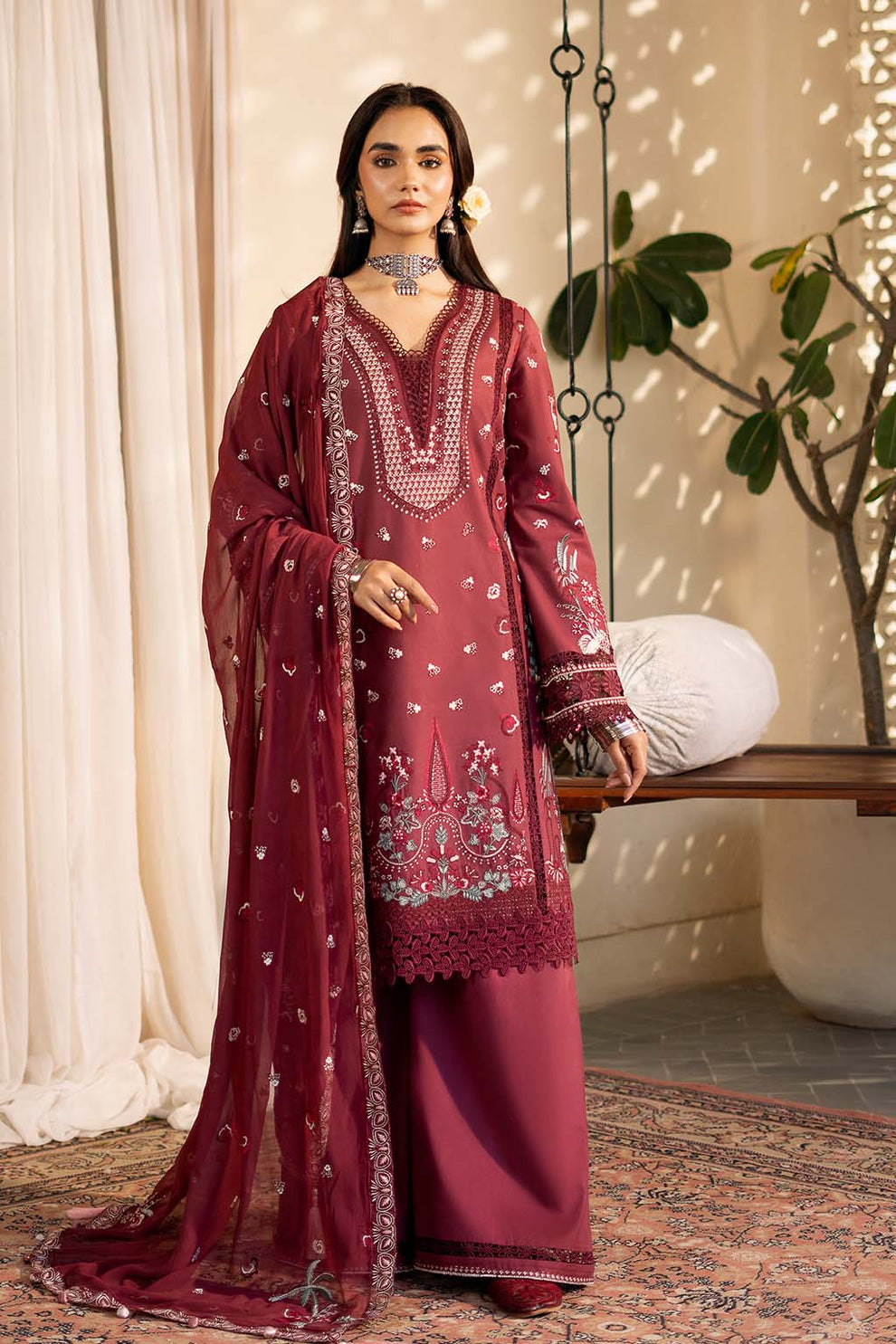 Zarposh | Sajni Lawn 25 | Nayirah - Official Zarposh stockist in UK - Sakeena London