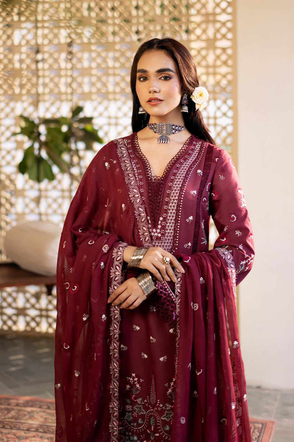 Zarposh | Sajni Lawn 25 | Nayirah - Official Zarposh stockist in UK - Sakeena London