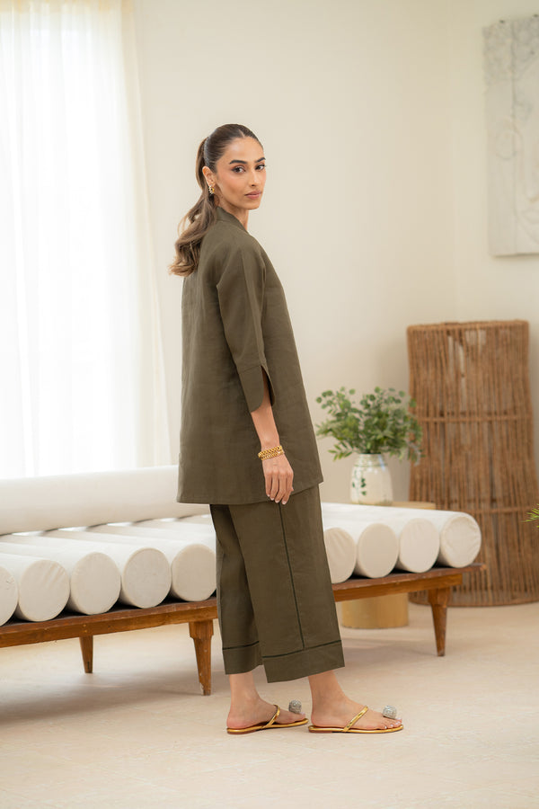 Sahar | Pre Essential Emb Edit | Olive Dusk - Official Sahar stockist in UK - Sakeena London