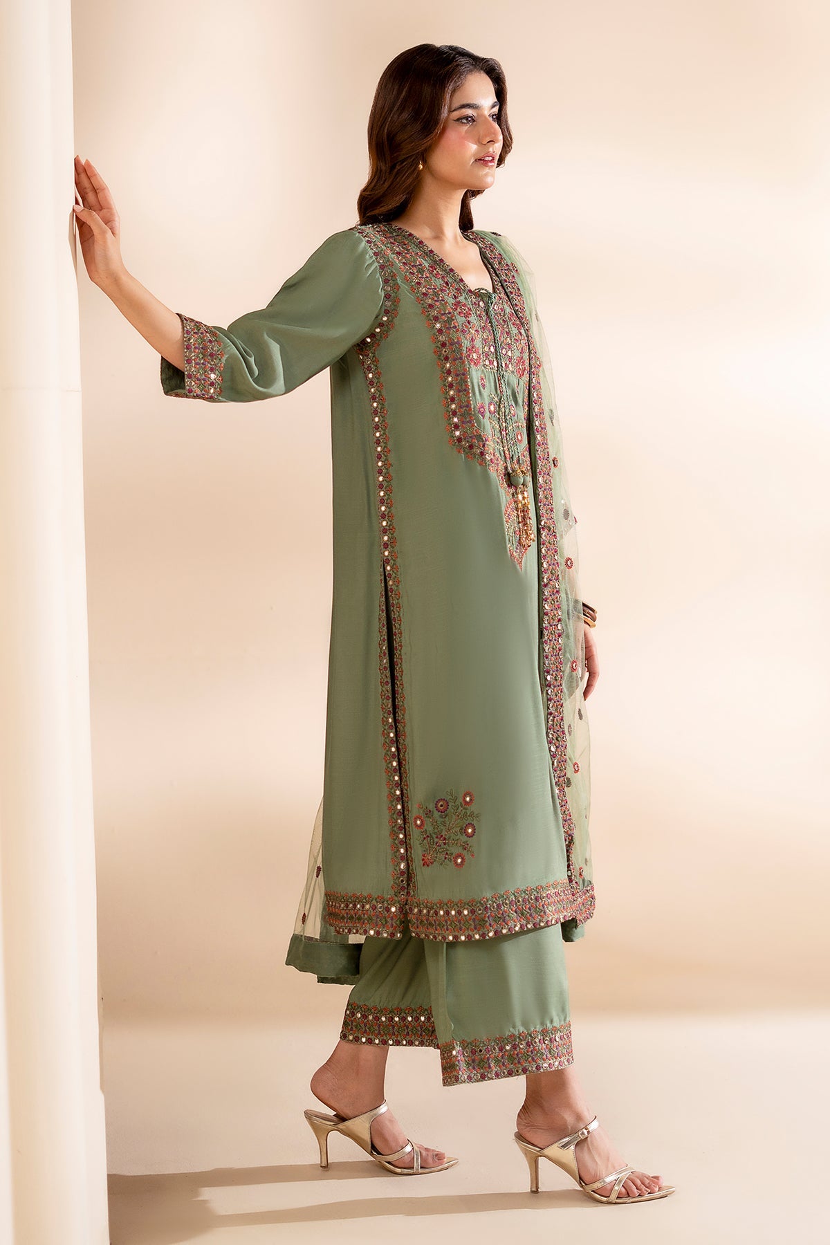 Charizma | Festive Pret | 3-PC Embroidered Silk CMA-6-369