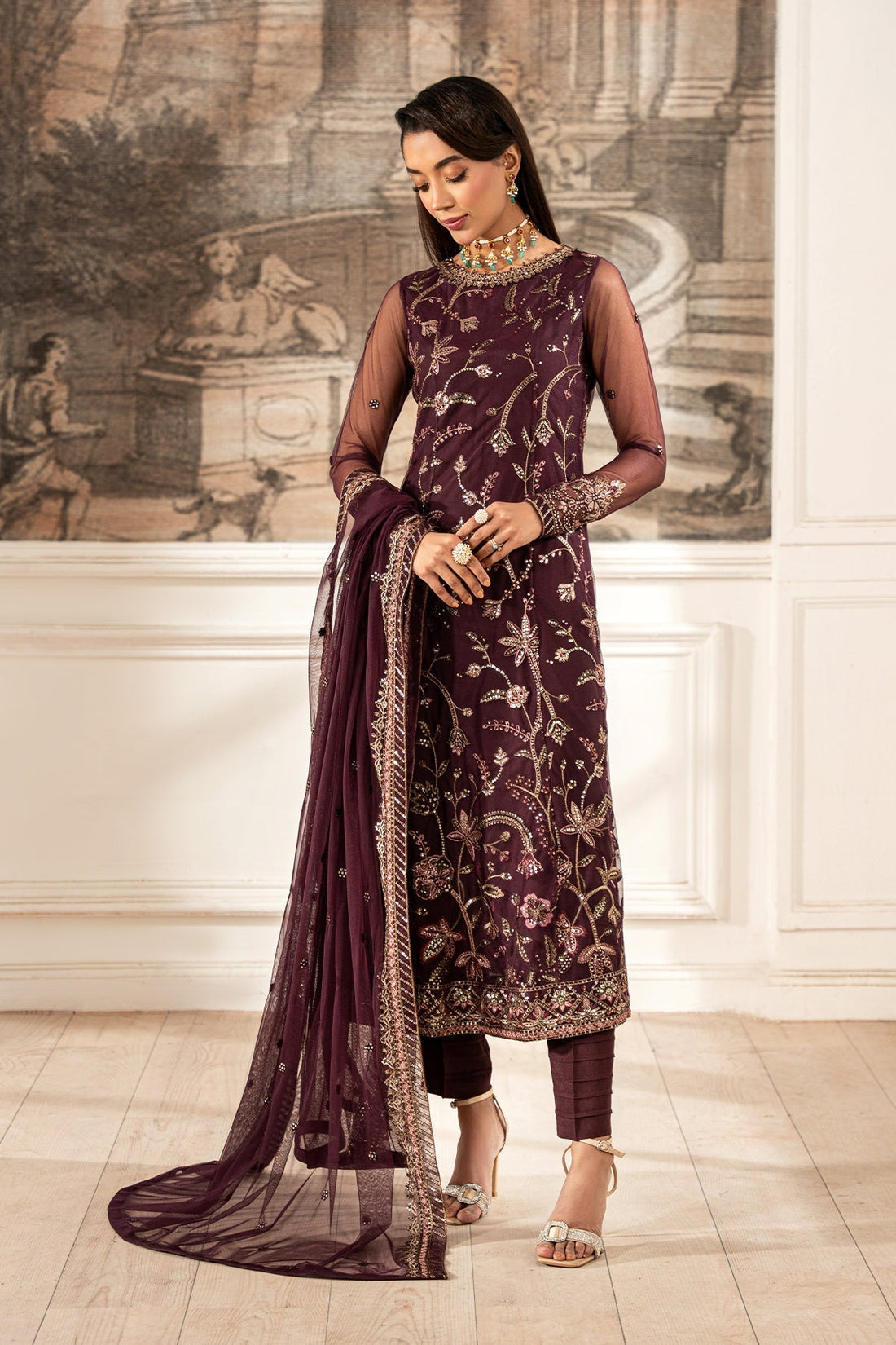 Zarif | Formal Edit 25 | ZFE-06 DAHLIA - Official Zarif stockist in UK - Sakeena London