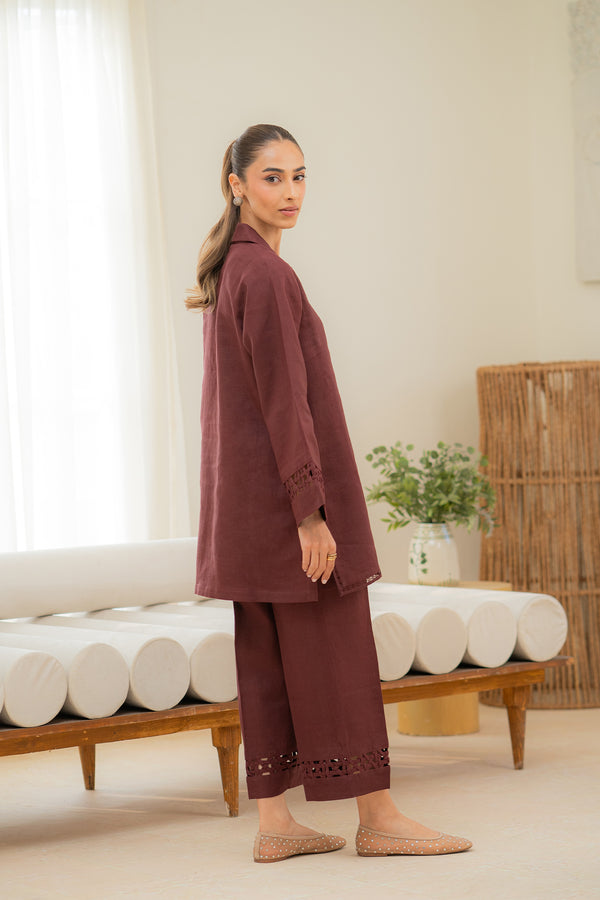 Sahar | Pre Essential Emb Edit | Cherry Noir - Official Sahar stockist in UK - Sakeena London