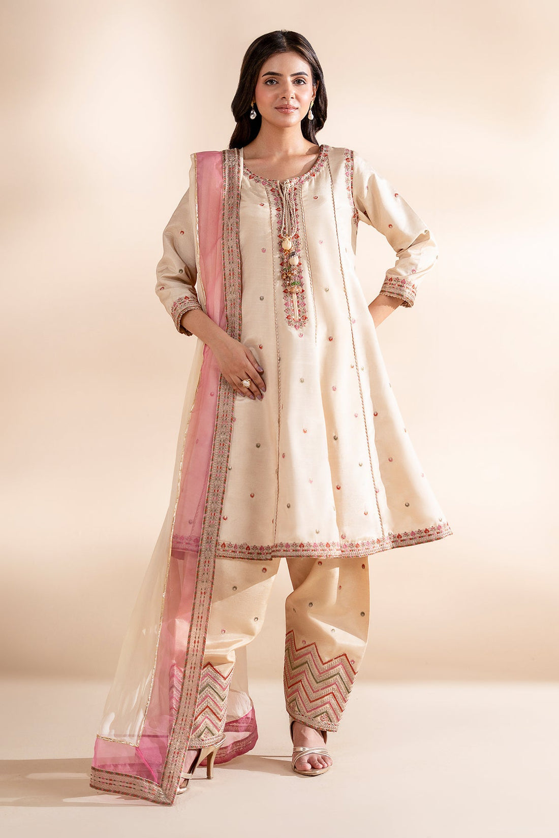 Charizma | Festive Pret | 3-PC Embroidered Silk CMA-6-390 by Charizma – Pakistani designer wear