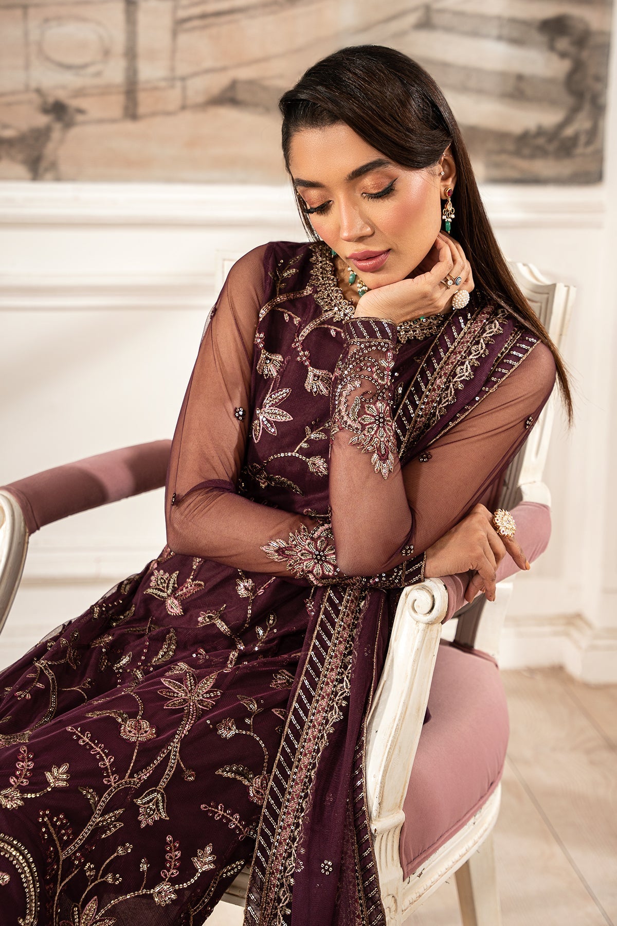 Zarif | Formal Edit 25 | ZFE-06 DAHLIA - Official Zarif stockist in UK - Sakeena London