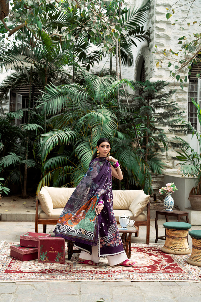 Florent | Eid Edits Luxury Lawn | FEE - 1A - Official Florent stockist in UK - Sakeena London