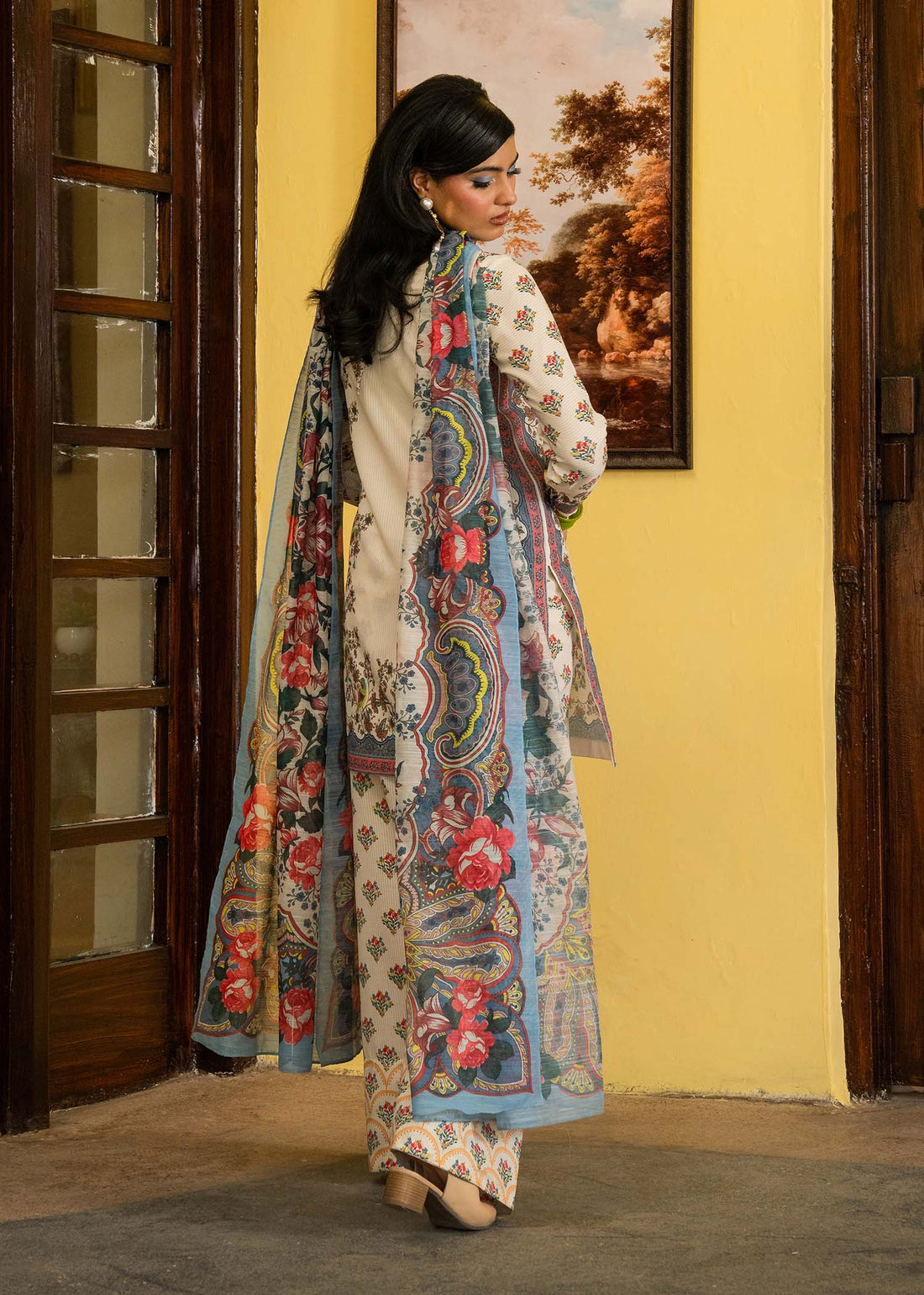 Maria Osama Khan | Retro Lawn 25 | Jasmine - Official Maria Osama Khan stockist in UK - Sakeena London
