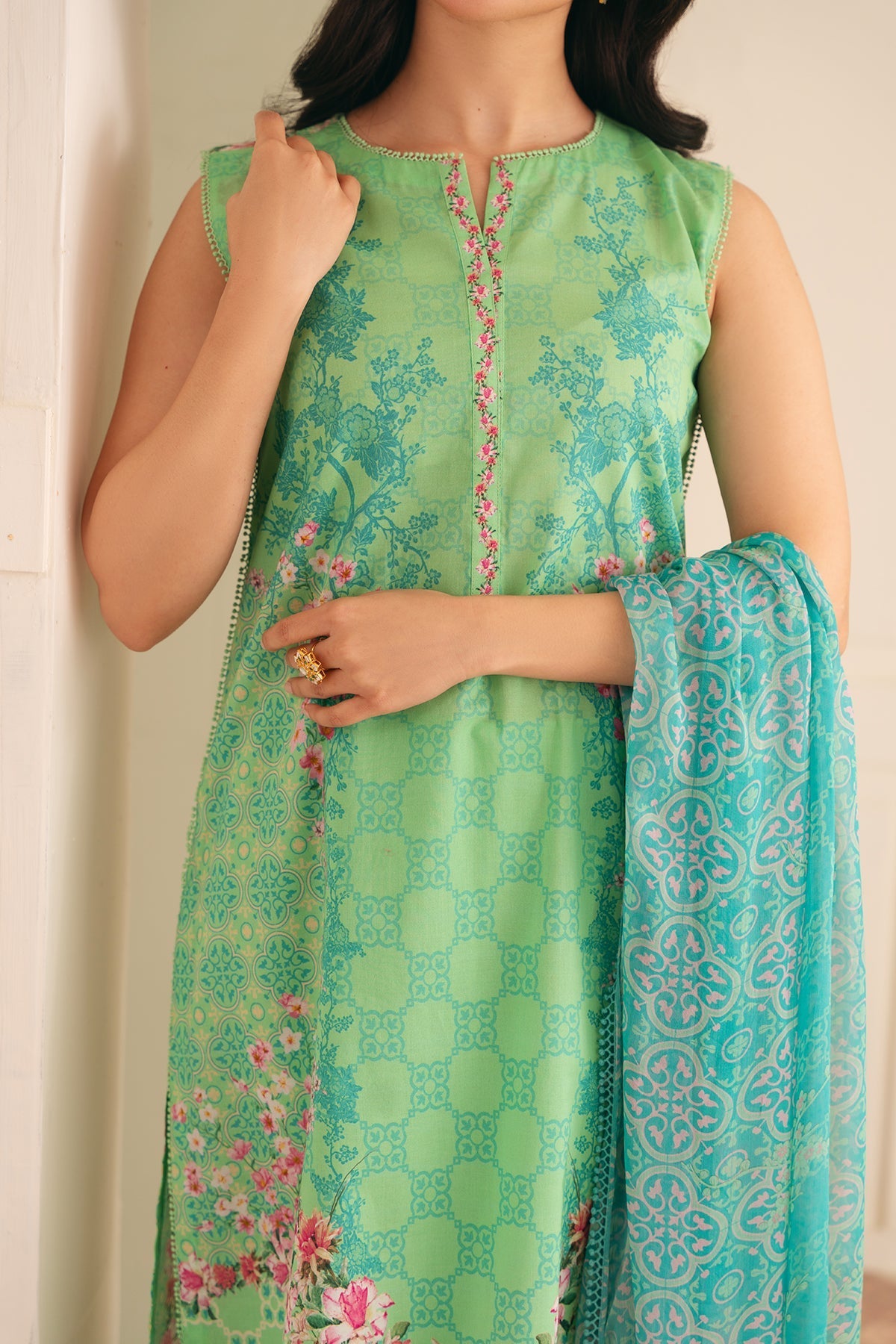 Sahar | Selene 25 | Seafoam Garden - Official Sahar stockist in UK - Sakeena London