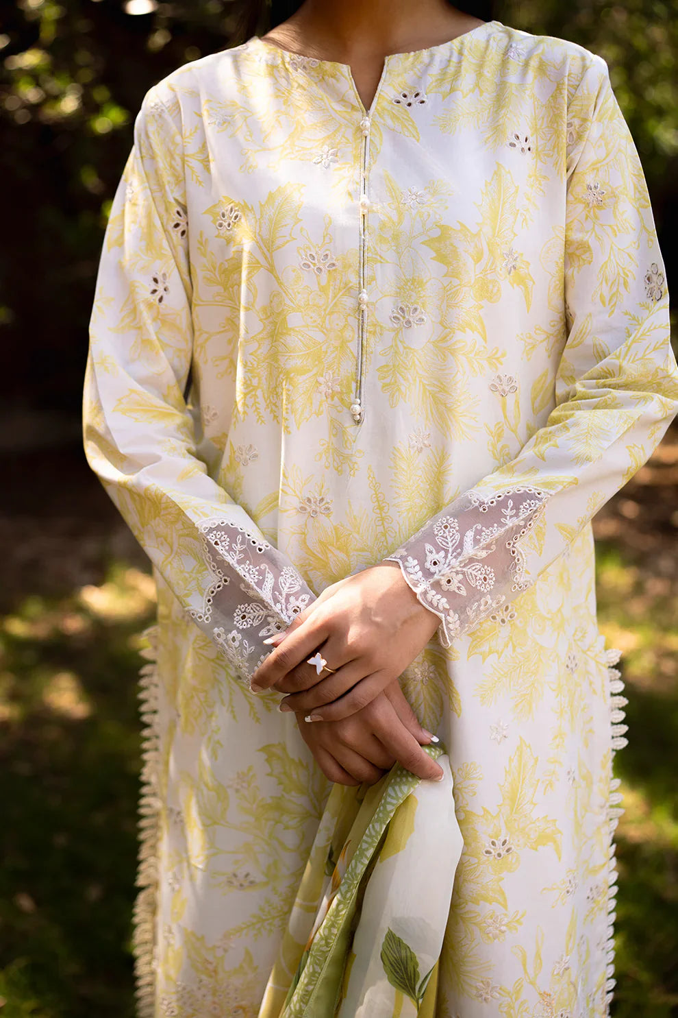 Lawn Collection - Neeshay - Summer Lines - Printkari - NP24#03 - Olivine