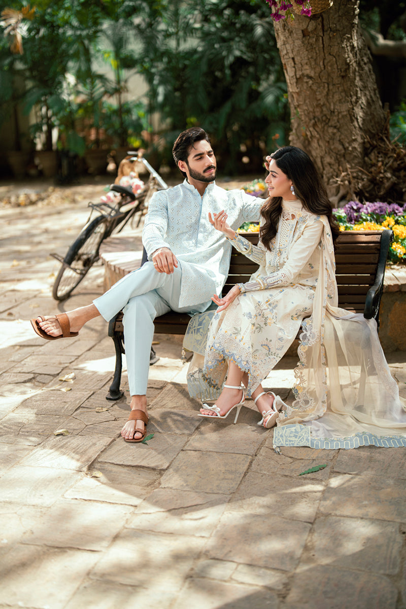 Qalamkar | Luxury Lawn Eid Edit | SB-09 Adeena - Official Qalamkar stockist in UK - Sakeena London