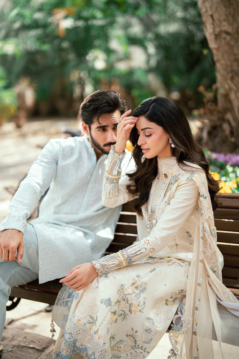 Qalamkar | Luxury Lawn Eid Edit | SB-09 Adeena - Official Qalamkar stockist in UK - Sakeena London