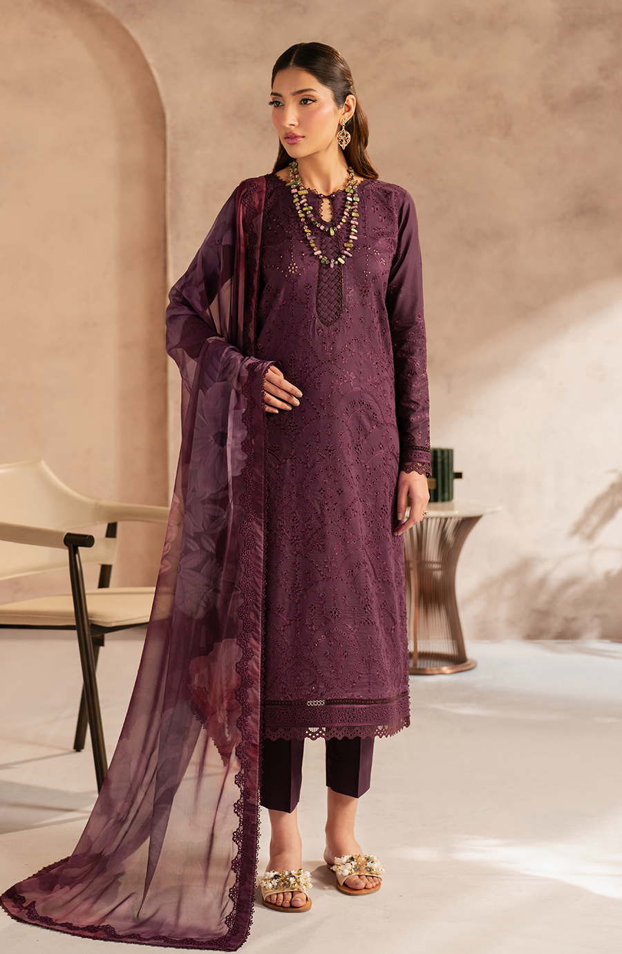 Zari f | Summer Lawn 25 | UNST-LWN-06 VIRAYA - Official Zarif stockist in UK - Sakeena London