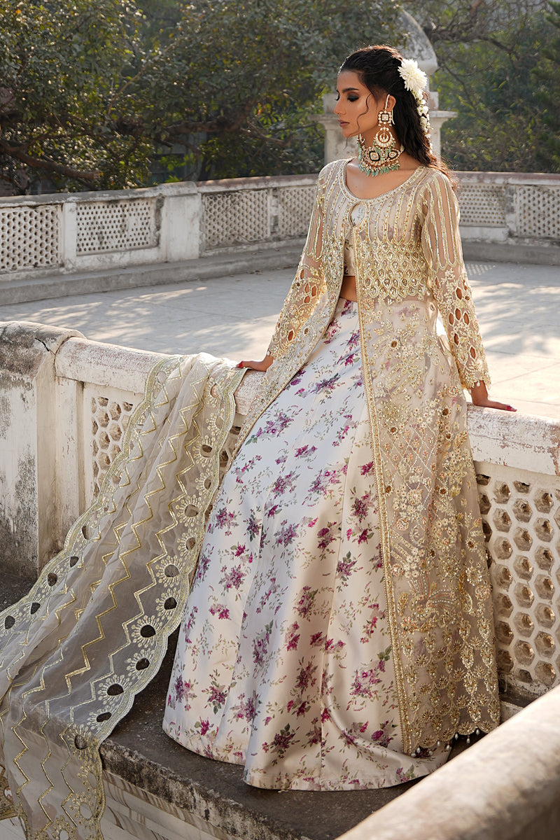 Maryams | Zeenat Luxury Formals | White Orchid - Z-01 - Official Maryams stockist in UK - Sakeena London
