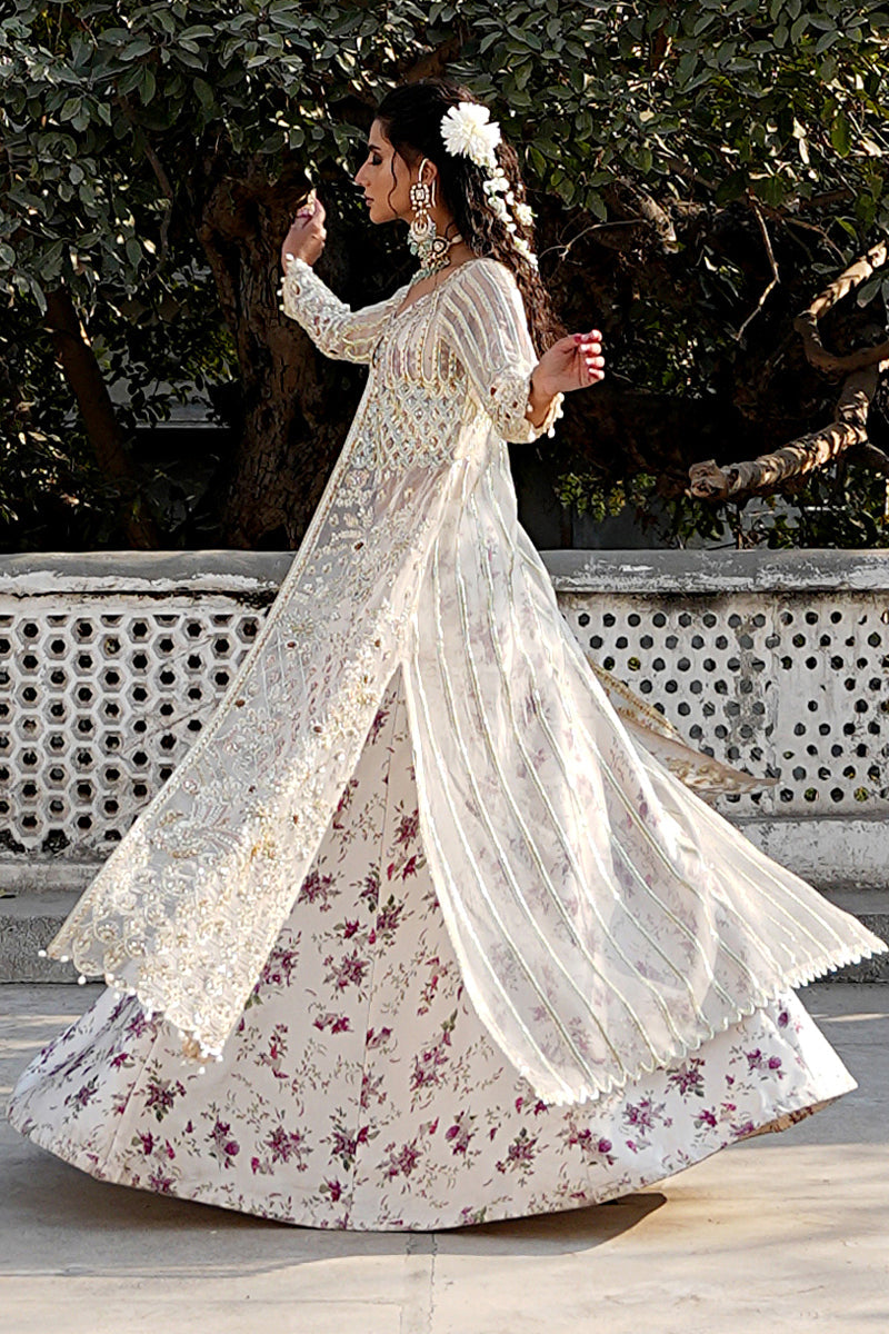 Maryams | Zeenat Luxury Formals | White Orchid - Z-01 - Official Maryams stockist in UK - Sakeena London