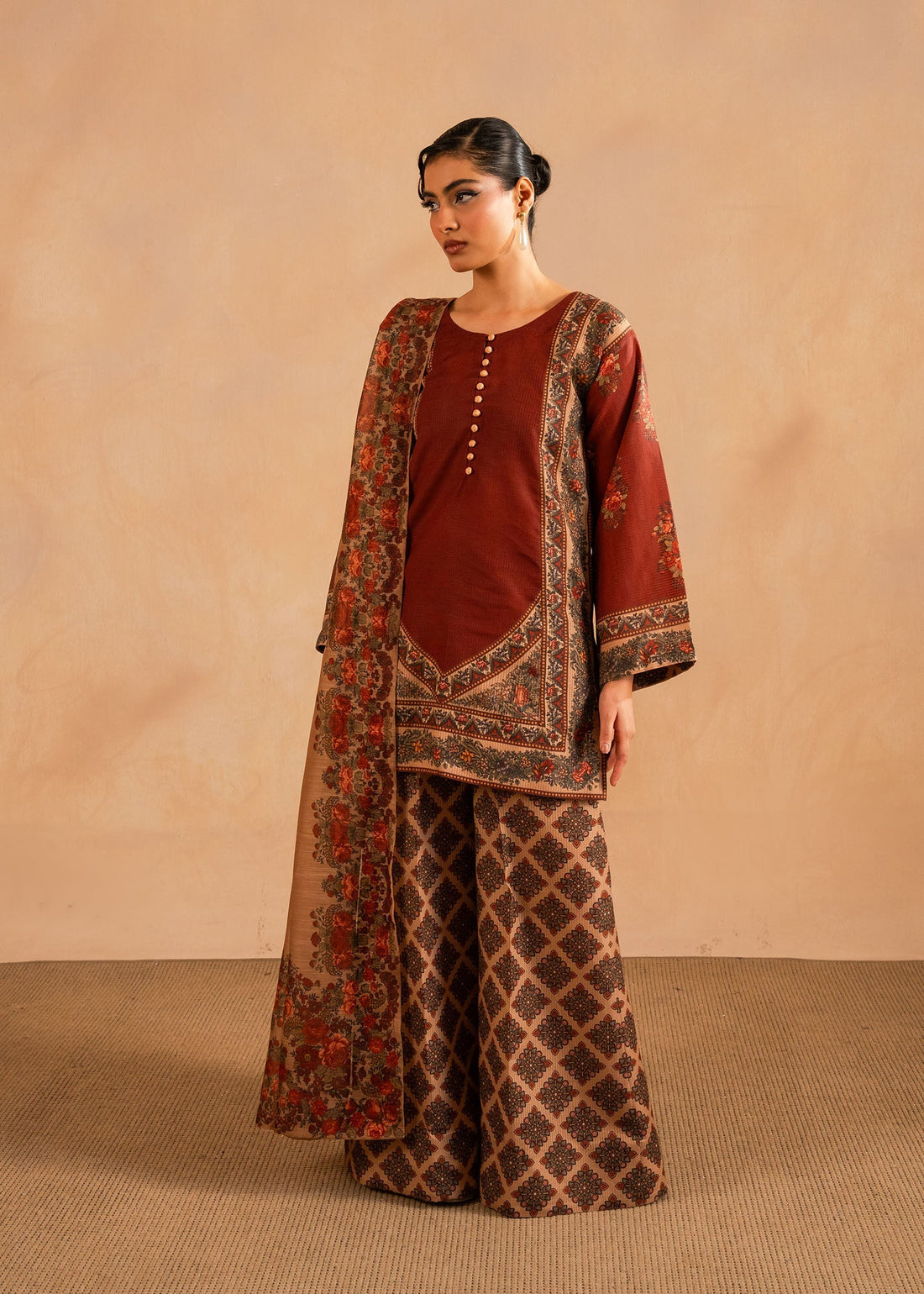 Maria Osama Khan | Retro Lawn 25 | Berra - Official Maria Osama Khan stockist in UK - Sakeena London