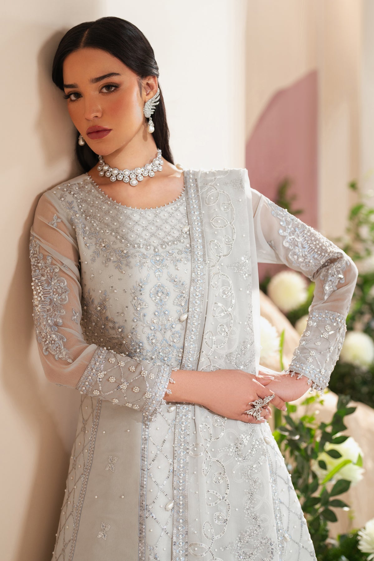 Alizeh | Handcrafted Eid Edit 25 | AF-HM-4032-Musk - Official Alizeh stockist in UK - Sakeena London