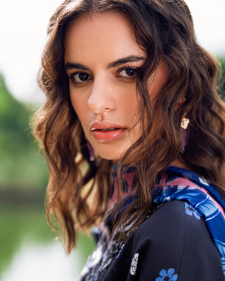 Roheenaz | Garden Veal Printed Lawn 25 |BlackBerry Frost - Official Roheenaz stockist in UK - Sakeena London