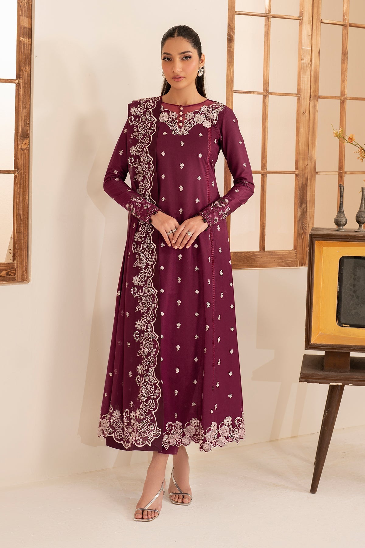 Zarif | Lamhay Luxury Eid Lawn 25 | 08 TEHMEEN - Official Zarif stockist in UK - Sakeena London