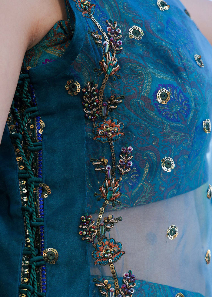 Laj by Lajwanti | Runaway Formals 25 | Teal Aura - Official Laj by Lajwanti stockist in UK - Sakeena London