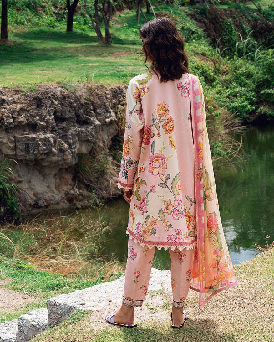 Roheenaz | Garden Veal Printed Lawn 25 |Wildflower fluff - Official Roheenaz stockist in UK - Sakeena London