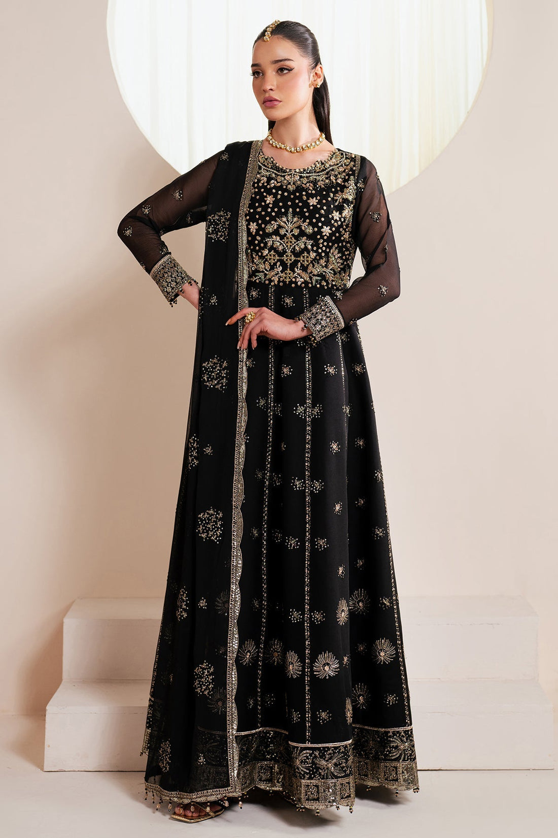 Alizeh | Handcrafted Eid Edit 25 | AF-HM-4030-Noir - Official Alizeh stockist in UK - Sakeena London