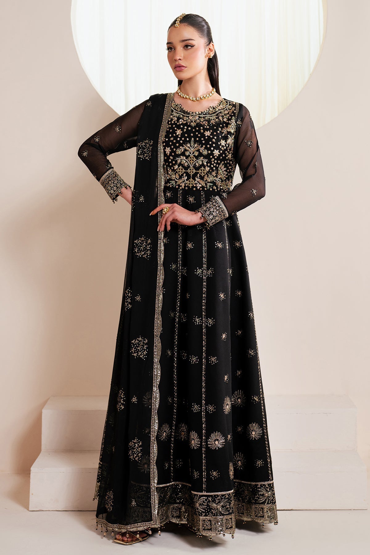 Alizeh | Handcrafted Eid Edit 25 | AF-HM-4030-Noir - Official Alizeh stockist in UK - Sakeena London