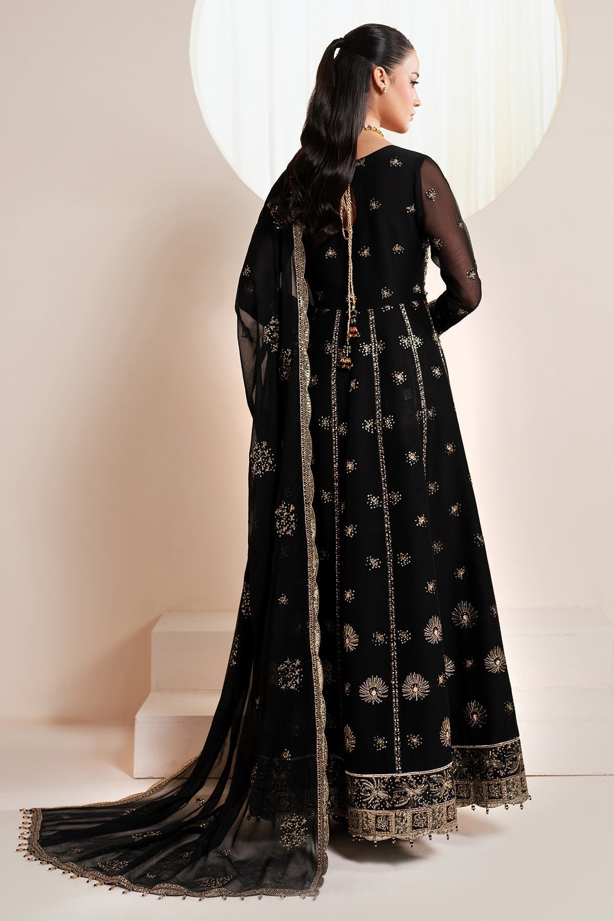 Alizeh | Handcrafted Eid Edit 25 | AF-HM-4030-Noir - Official Alizeh stockist in UK - Sakeena London
