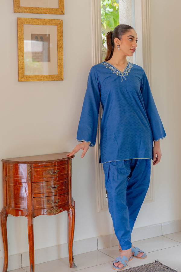 Sahar | Pre Essential Emb Edit | Indigo Edge - Official Sahar stockist in UK - Sakeena London