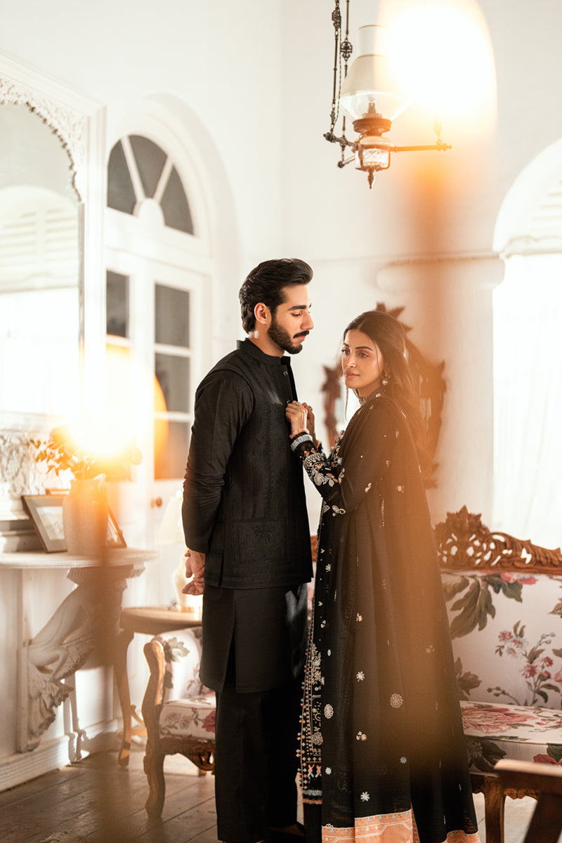 Qalamkar | Luxury Lawn Eid Edit | SB-03 Misha - Official Qalamkar stockist in UK - Sakeena London