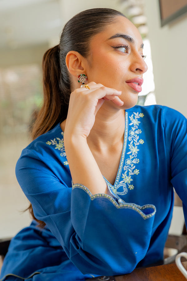 Sahar | Pre Essential Emb Edit | Indigo Edge - Official Sahar stockist in UK - Sakeena London