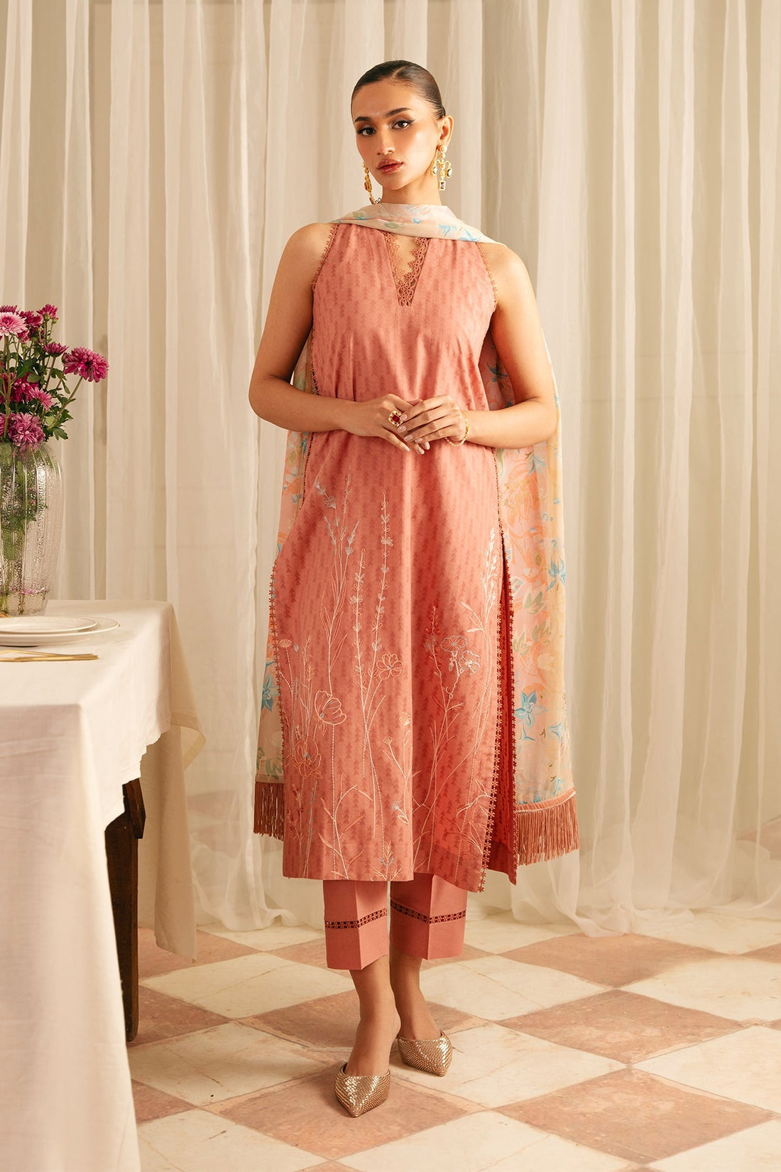 Sahar | Festive Edit | Peach Blossom - Official Sahar stockist in UK - Sakeena London