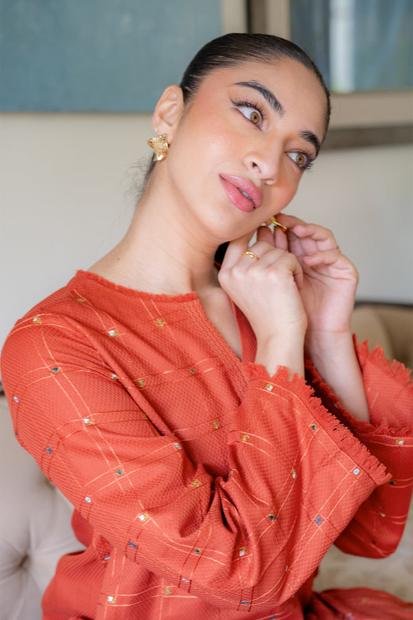 Sahar | Pre Essential Emb Edit | Mandarin Mist - Official Sahar stockist in UK - Sakeena London