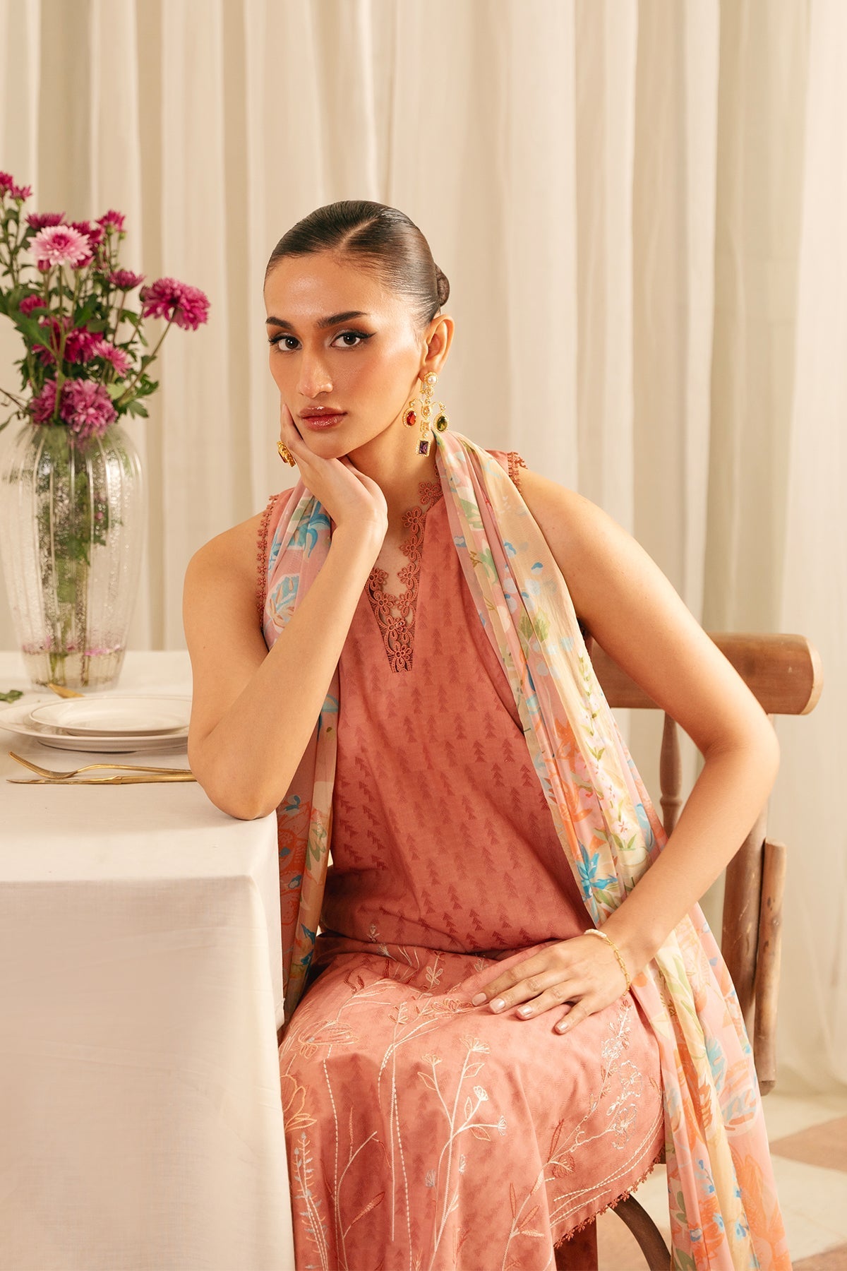 Sahar | Festive Edit | Peach Blossom - Official Sahar stockist in UK - Sakeena London